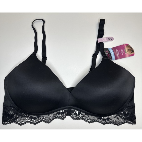 Maidenform Other - Maidenform DM1196 Lift Wireless Bra Lightly Padded Lace Womens 38D Black
